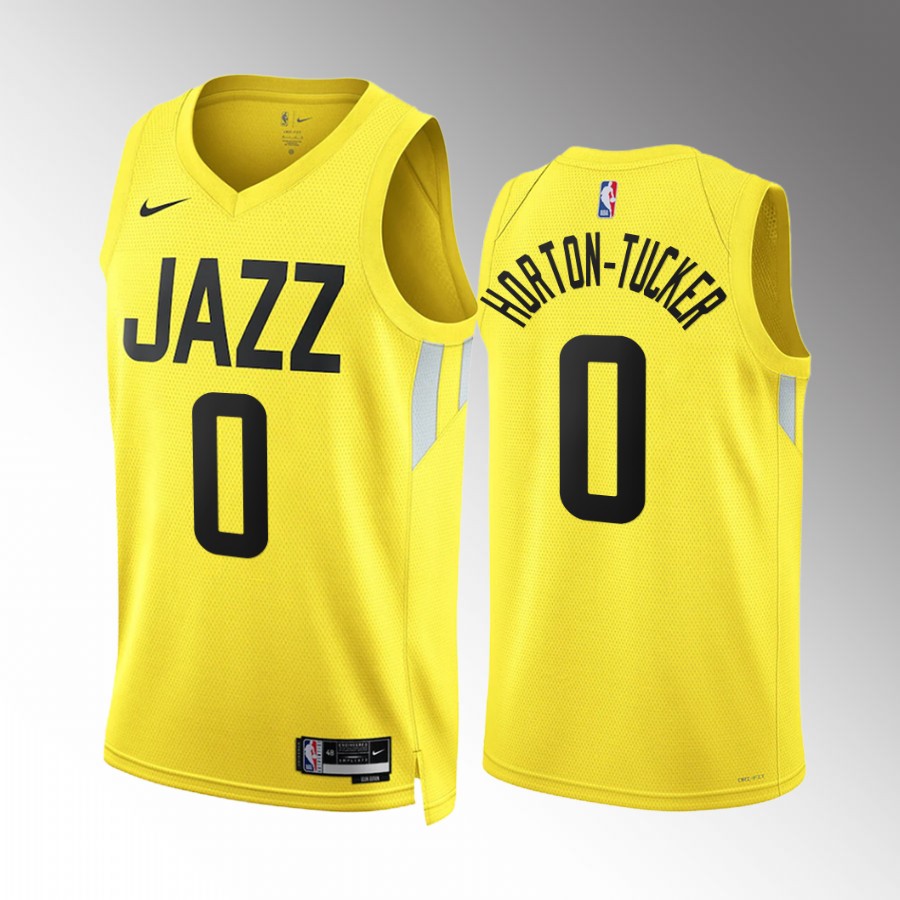 Talen Horton-Tucker Utah Jazz Yellow #0 Icon Edition Jersey Swingman