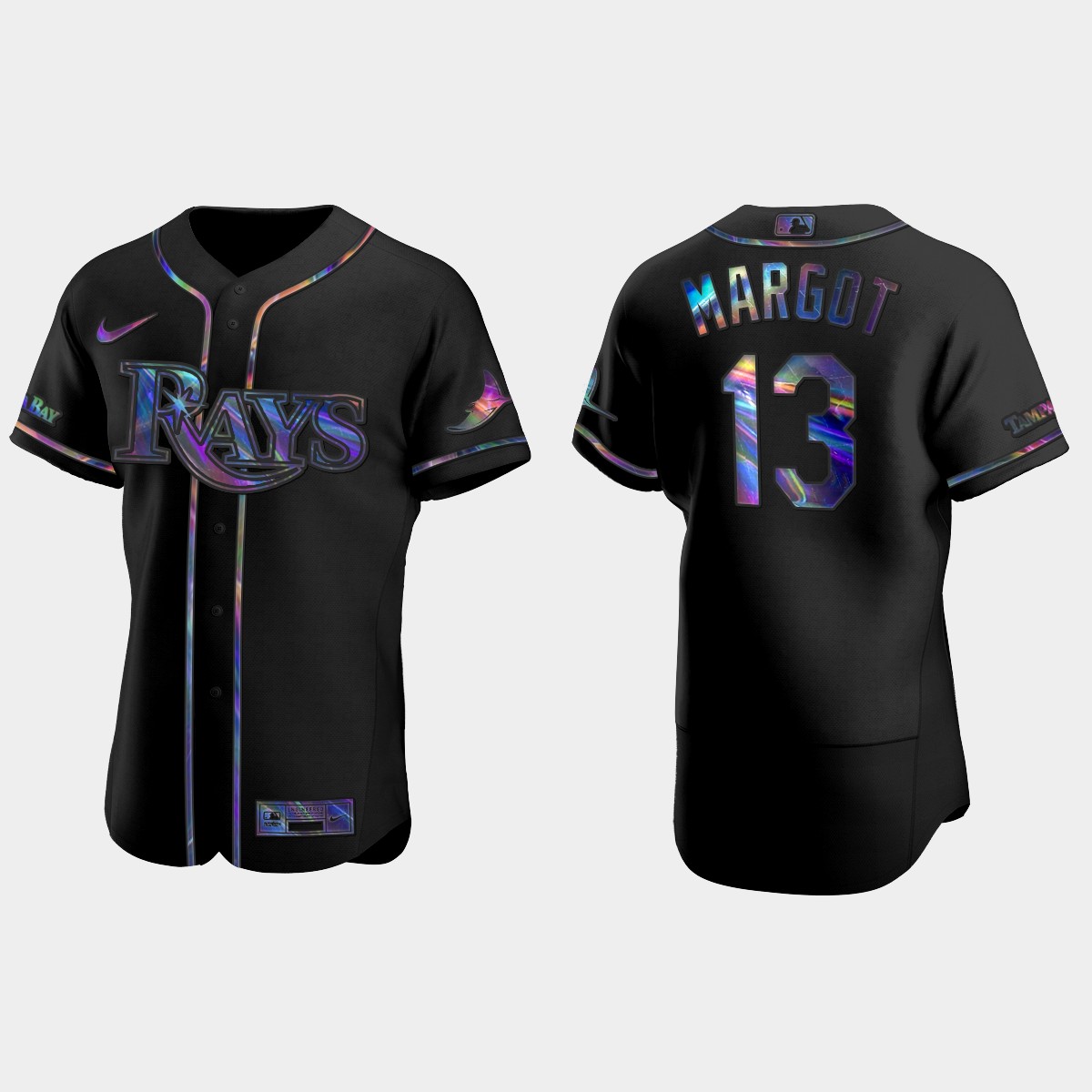 Tampa Bay Rays #13 Manuel Margot Golden Edition Jersey - Black