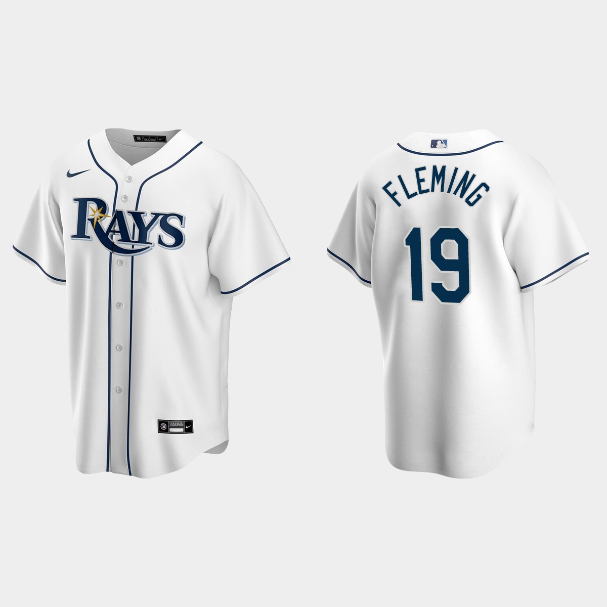 Tampa Bay Rays #19 Josh Fleming Home Jersey - White