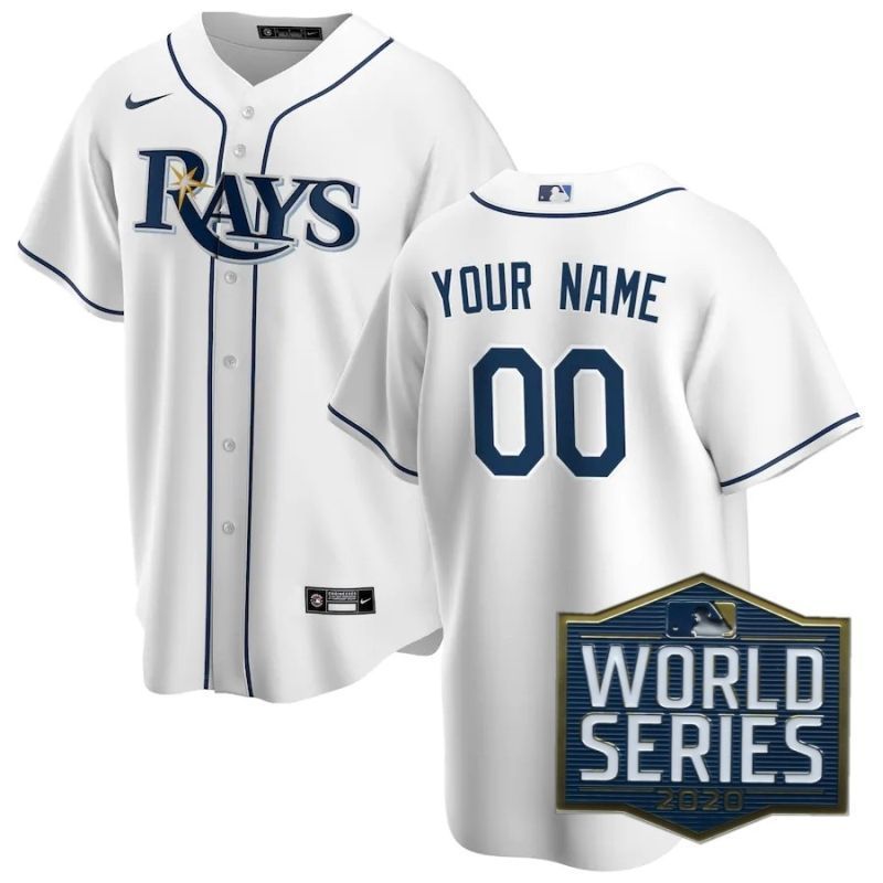 Tampa Bay Rays Personalized Custom White Custom Jersey