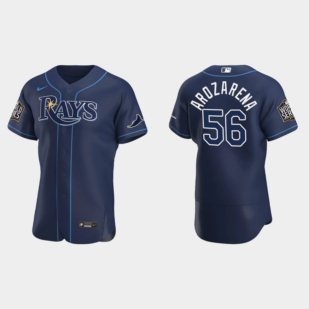 Tampa Bay Rays #56 Randy Arozarena World Series Alternate Jersey - Navy