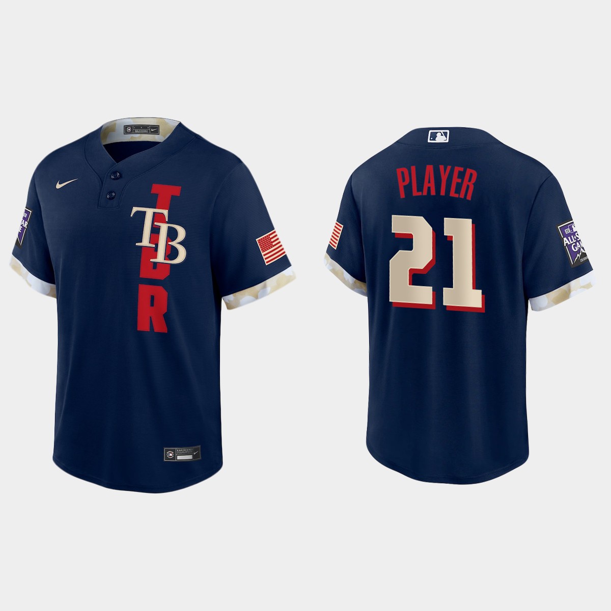Tampa Bay Rays Custom  All-Star Game Jersey - Navy