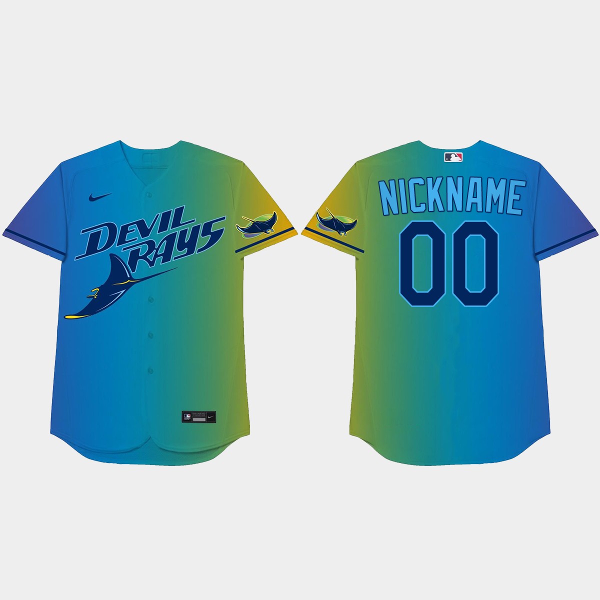 Tampa Bay Rays Custom  Players' Weekend Nickname Jersey - Blue