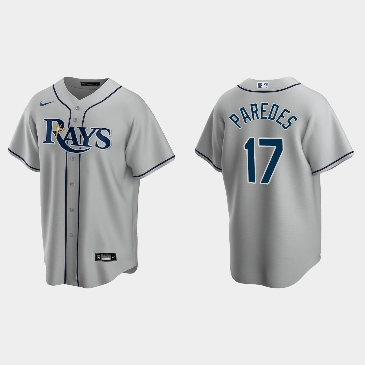 Tampa Bay Rays Isaac Paredes Road Jersey - Gray