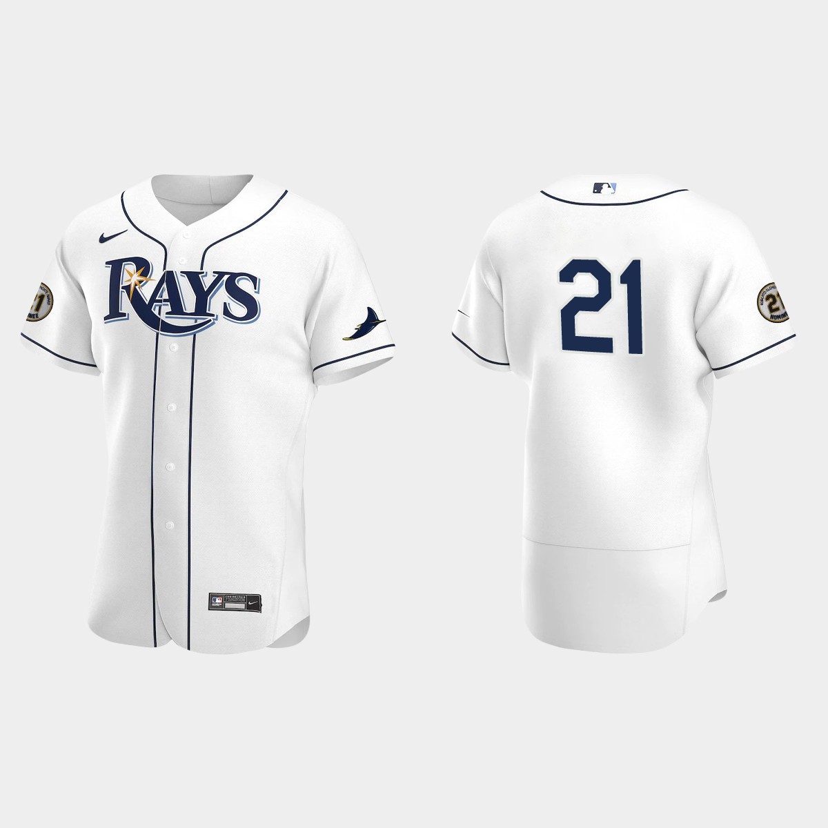 Tampa Bay Rays Roberto Clemente Day Jersey - White