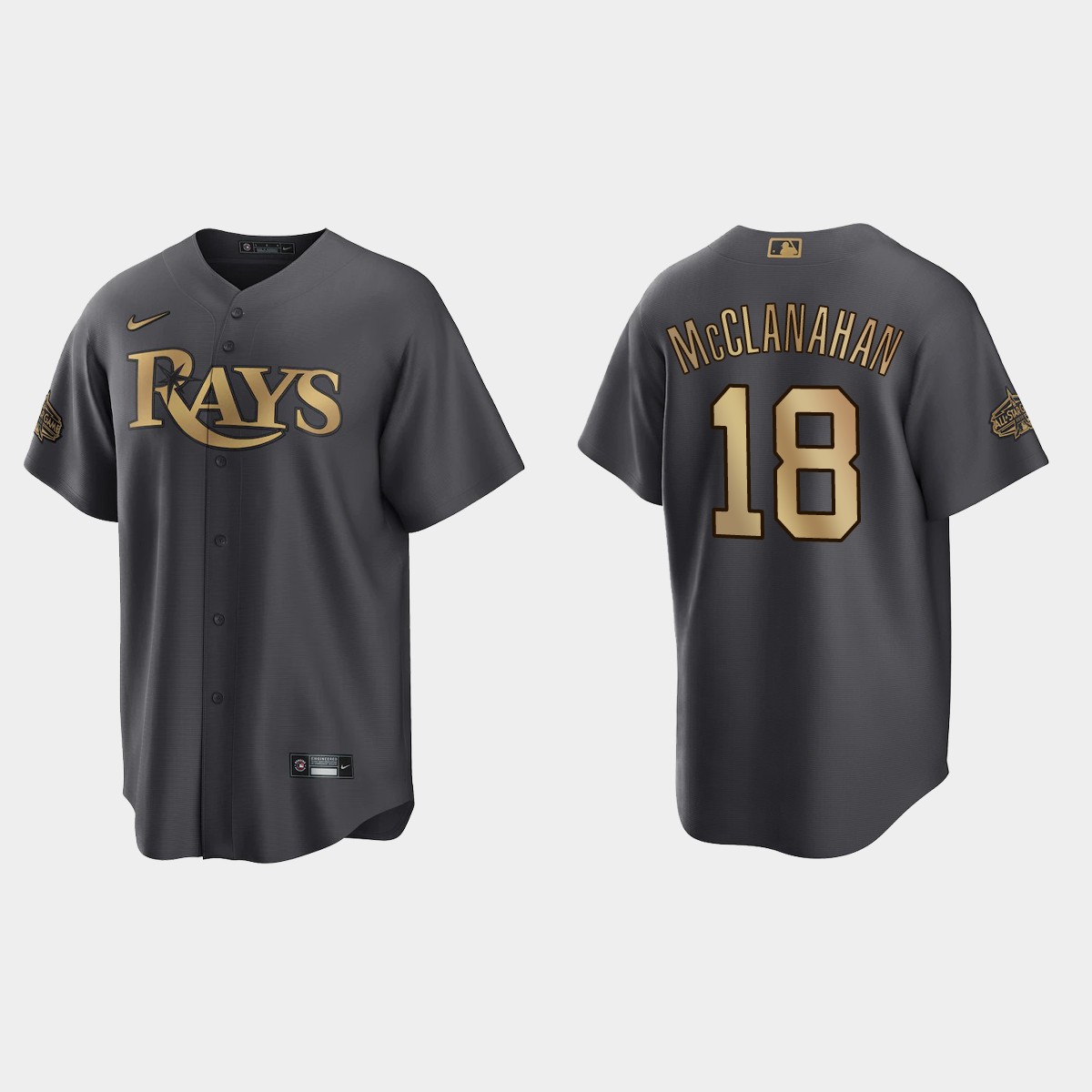 Tampa Bay Rays Shane McClanahan All-Star Game Jersey - Charcoal
