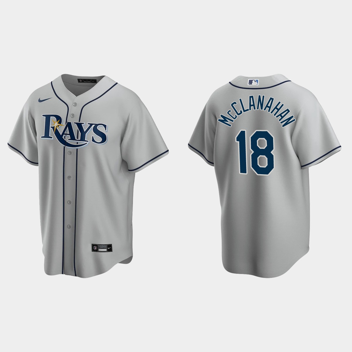 Tampa Bay Rays Shane McClanahan Road Jersey - Gray