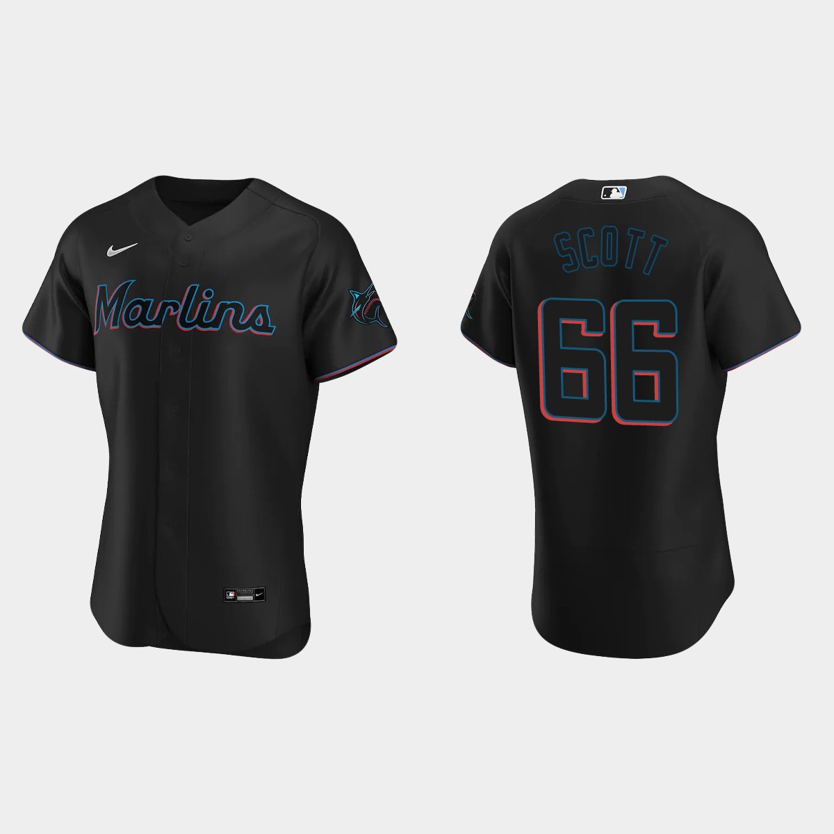 Tanner Scott Miami Marlins Alternate Jersey - Black
