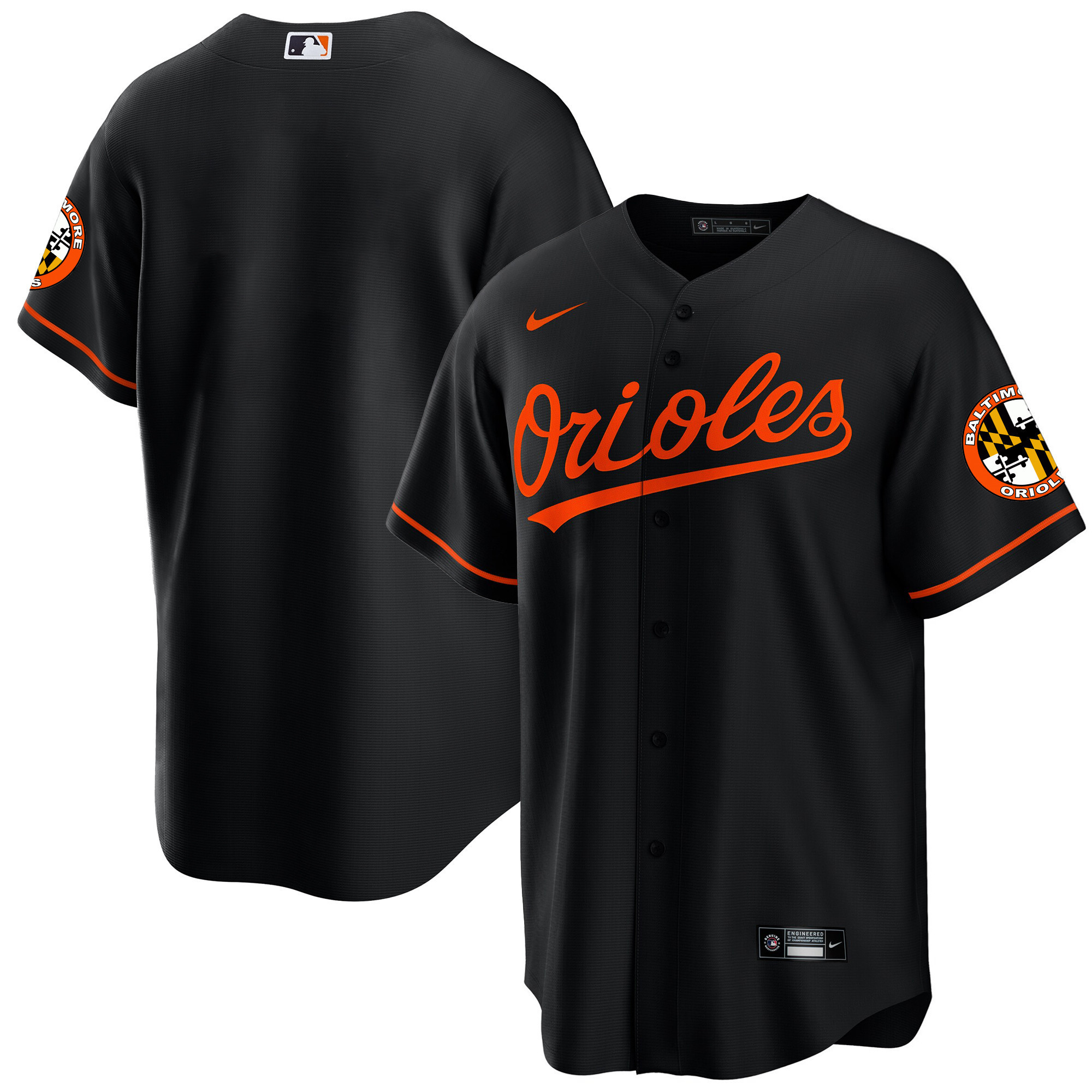 Team Men’s Baltimore Orioles Special Gold Cool Black Jersey - All Stitched