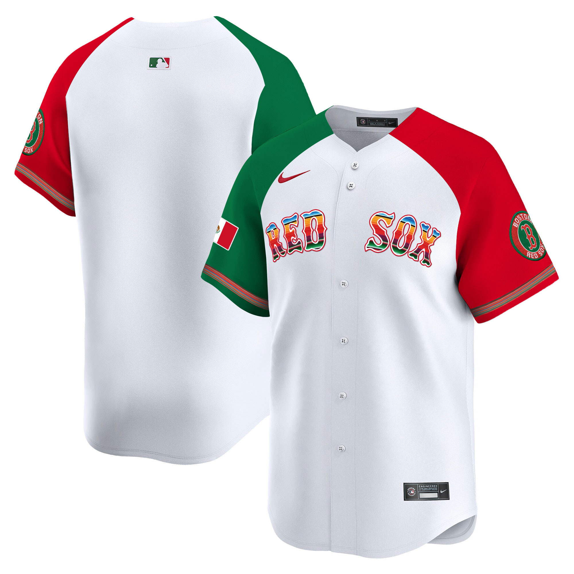 Team Men's Boston Red Sox Mexico Vapor Premier Limited Alternate Jersey - All Stitched