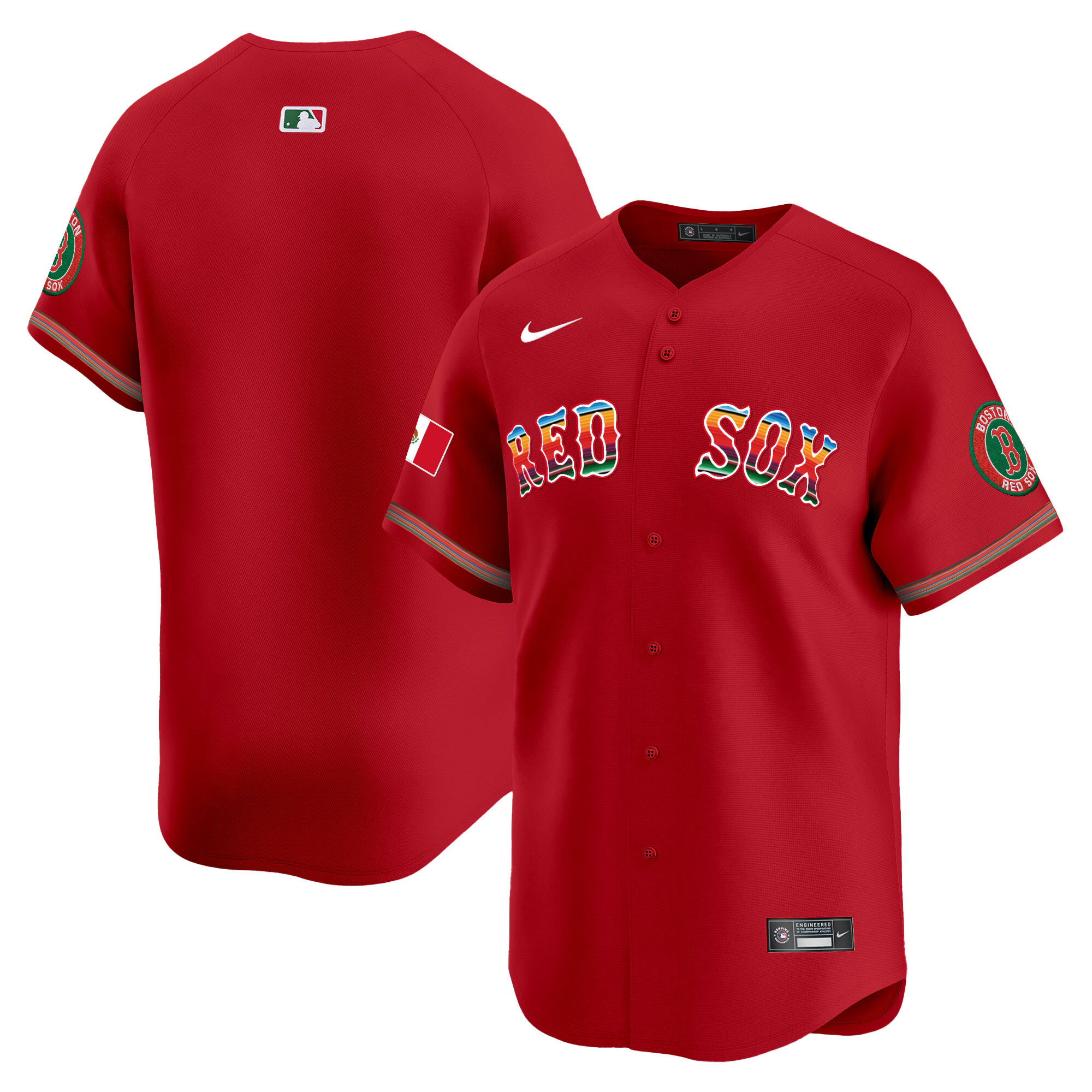 Team Men's Boston Red Sox Mexico Vapor Premier Limited Jersey - All Stitched