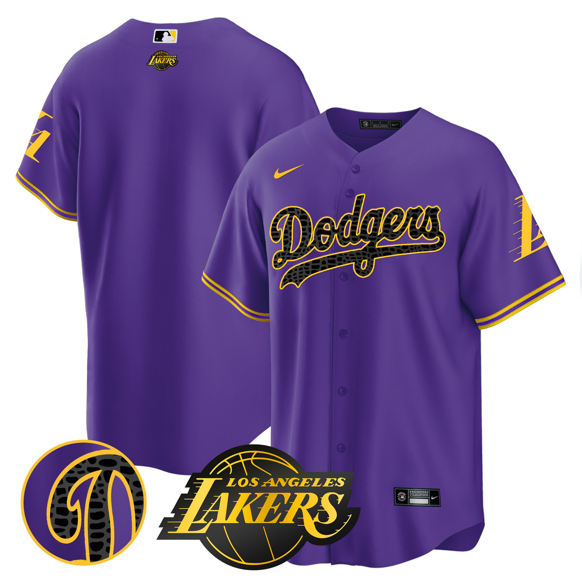 Team Men's Los Angeles Dodgers Cool Base Mamba Purple Jersey