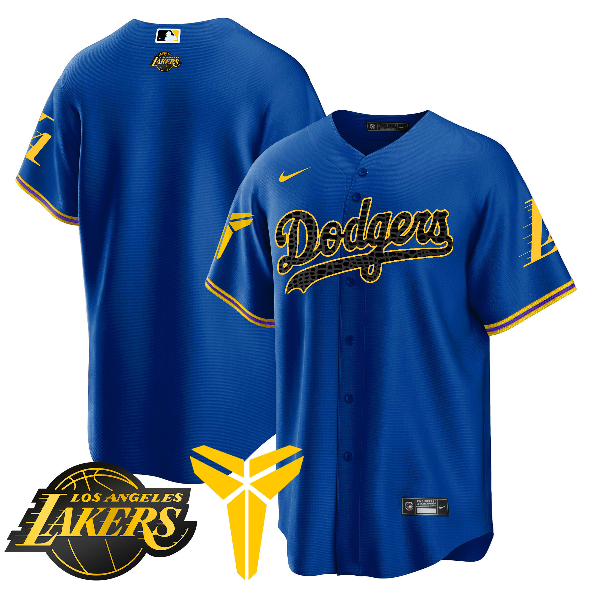 Team Men's Los Angeles Dodgers Cool Base Mamba V2 Royal Jersey