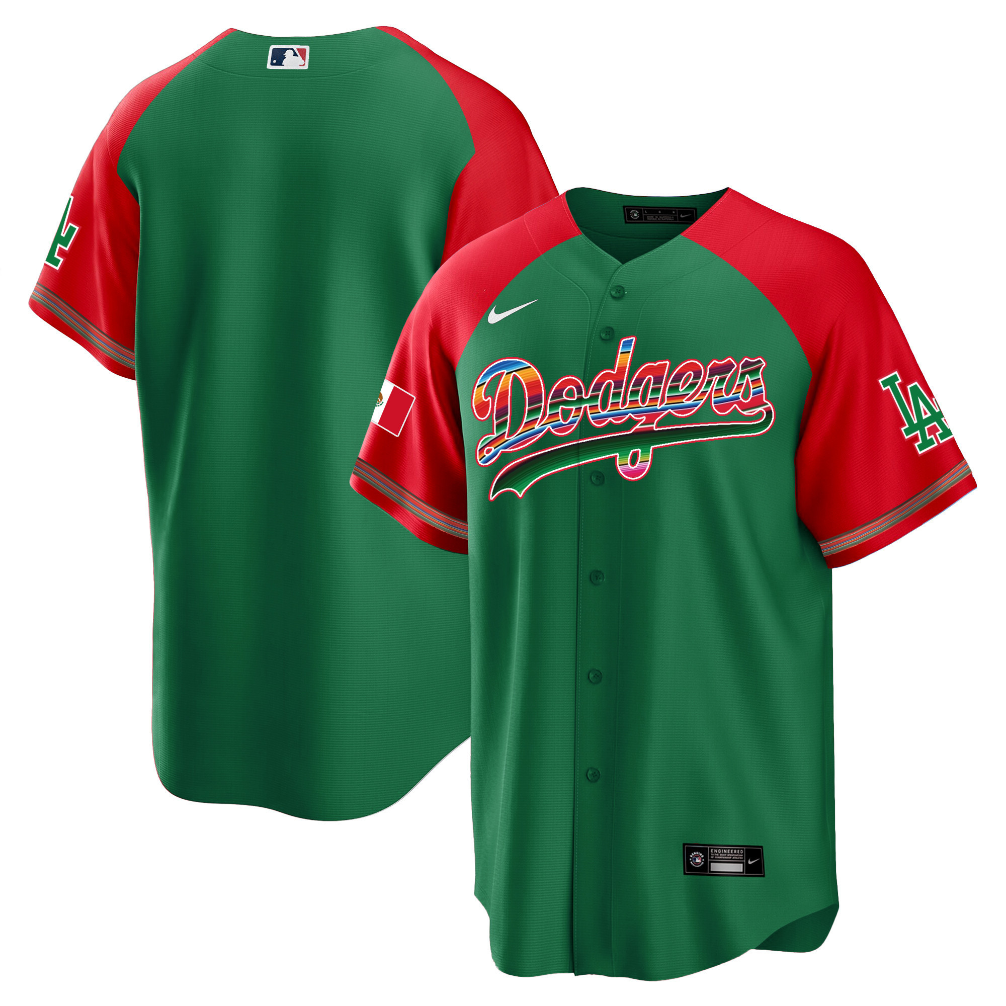 Team Men's Los Angeles Dodgers Mexico Alternate Cool Base Green Jersey