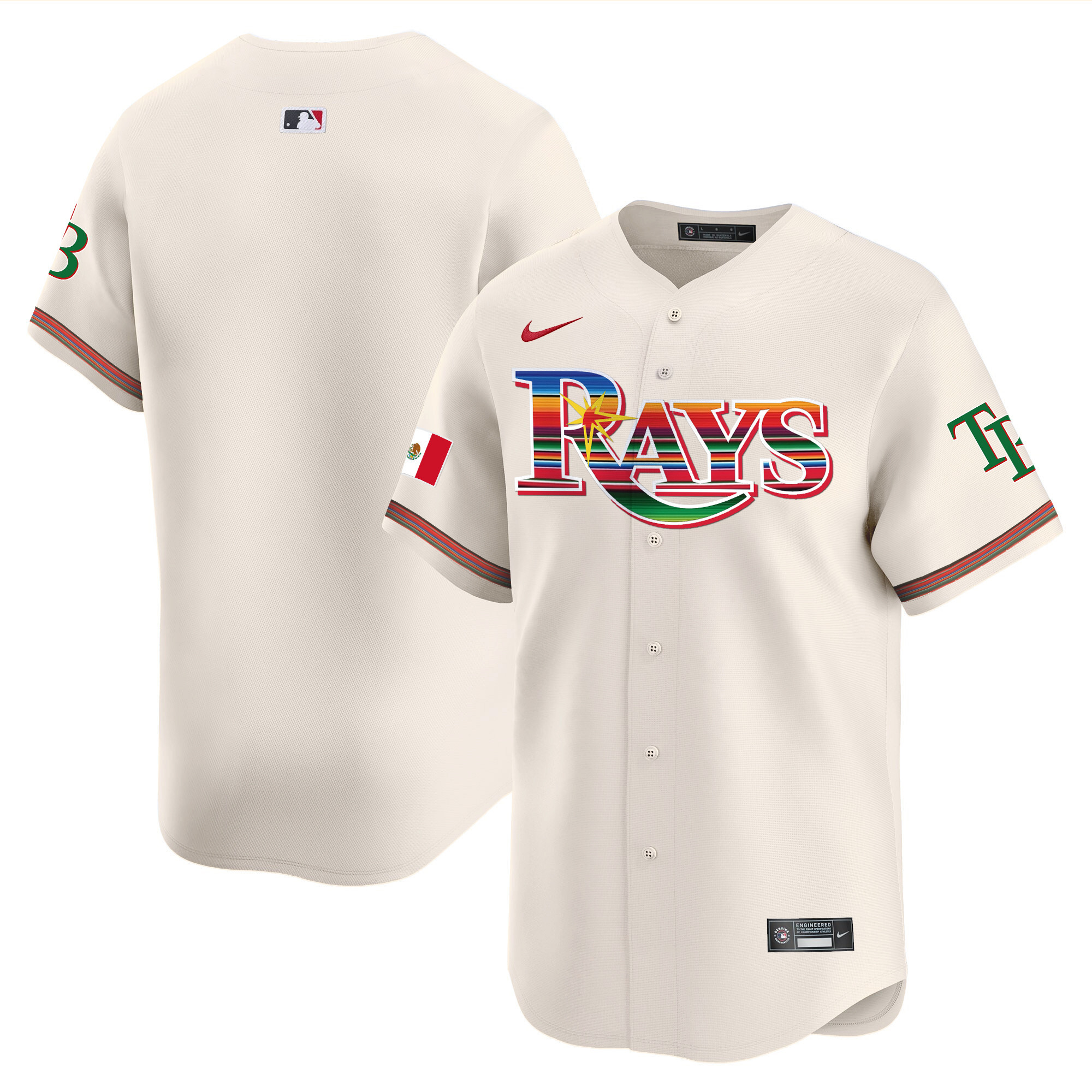 Team Men's Tampa Bay Rays Mexico Vapor Premier Limited Cream Jersey
