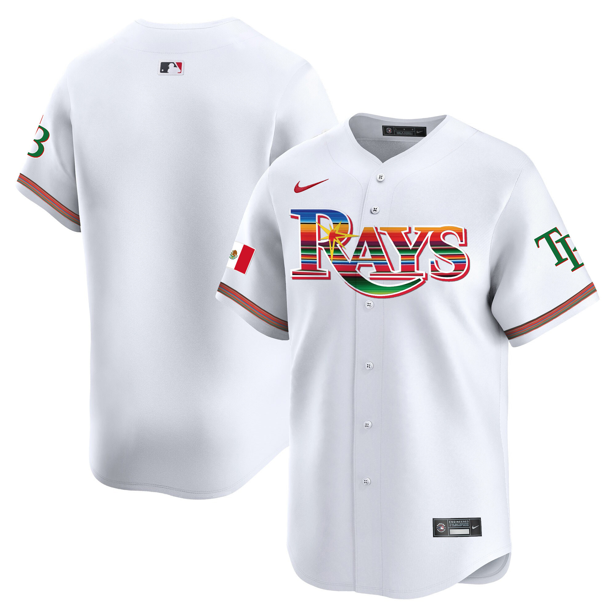 Team Men's Tampa Bay Rays Mexico Vapor Premier Limited White Jersey