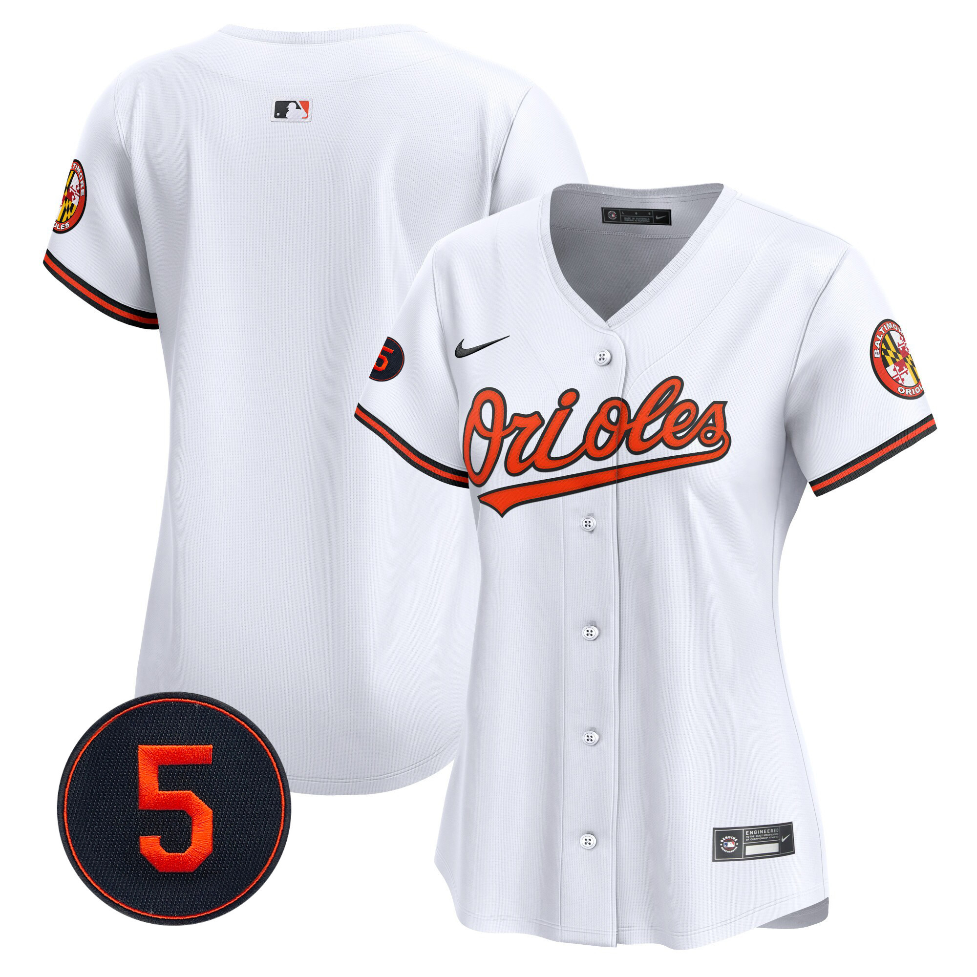 Team Women’s Baltimore Orioles Robinson Patch Vapor Premier Limited White Jersey - All Stitched