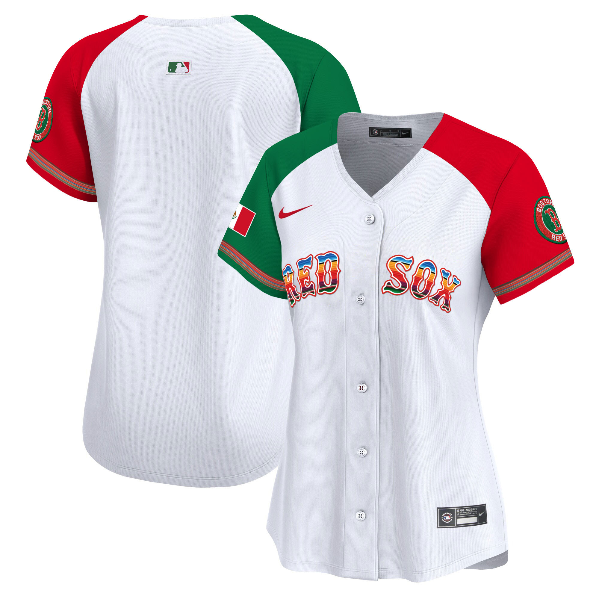 Team Women's Boston Red Sox Mexico Vapor Premier Limited Alternate Jersey - All Stitched