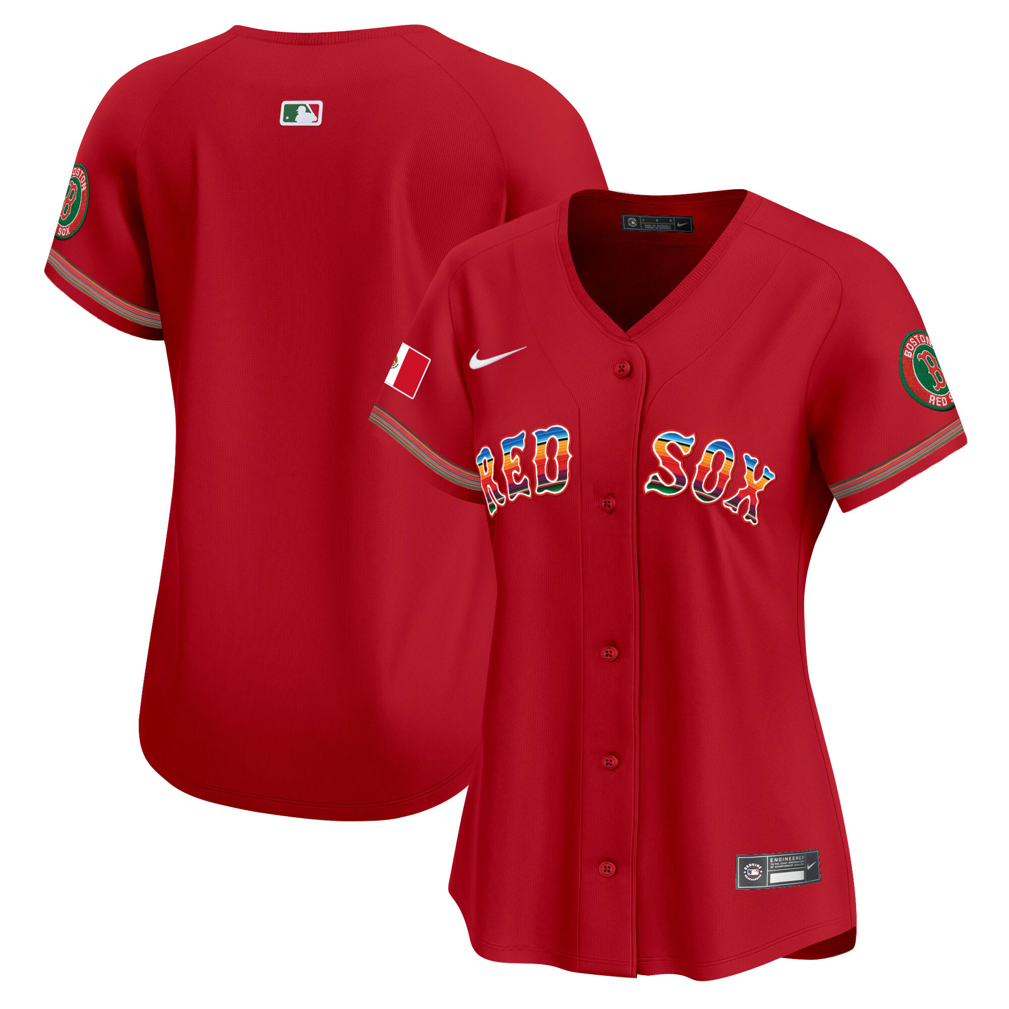 Team Women's Boston Red Sox Mexico Vapor Premier Limited Jersey - All Stitched