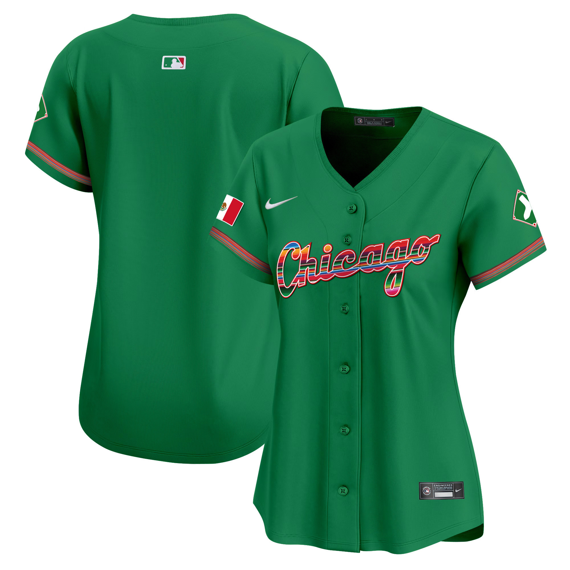 Team Women's Chicago White Sox Mexico Vapor Premier Limited V3 Green Jersey - All Stitched
