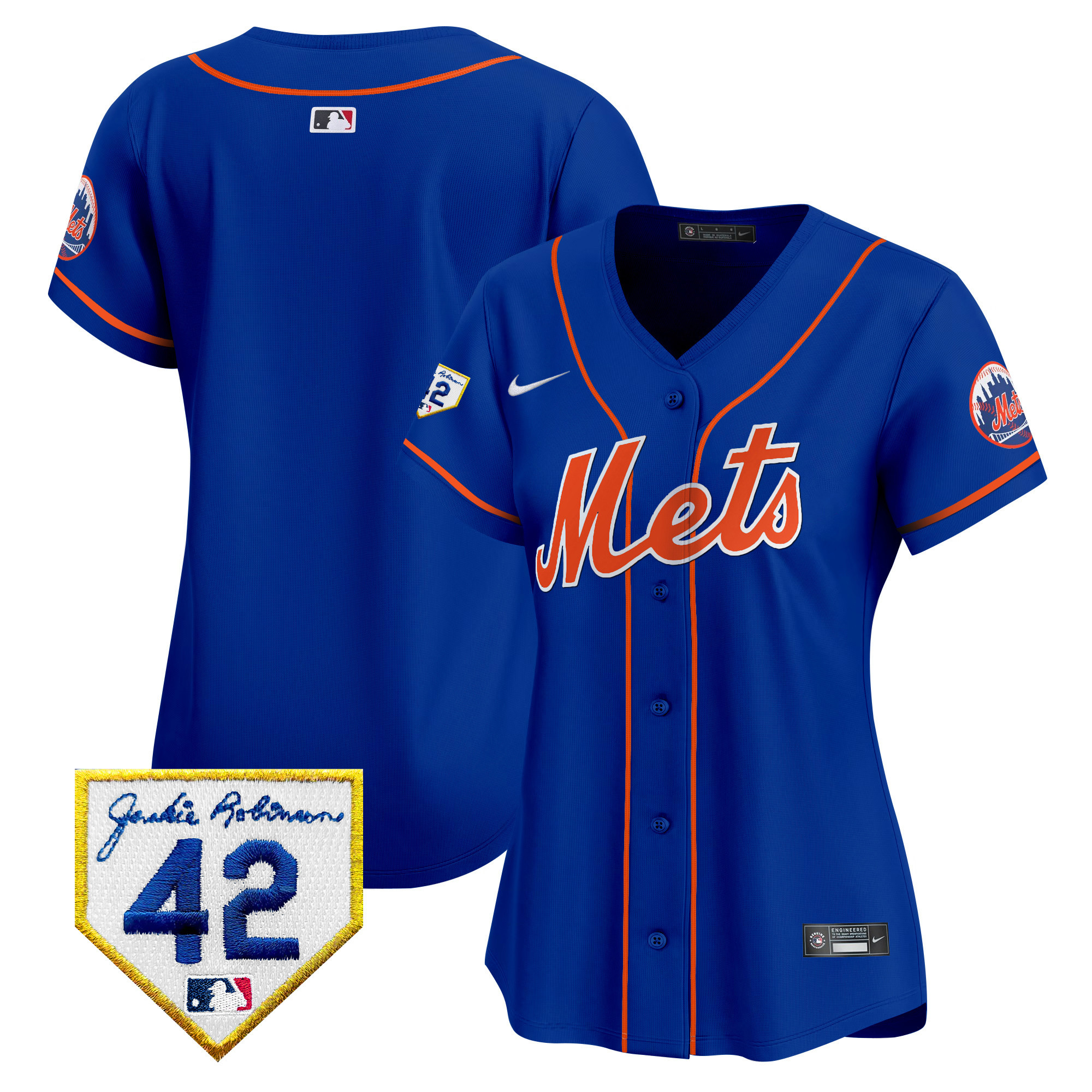 Team Women's New York Mets Jackie Robinson Patch Vapor Premier Limited Royal Jersey