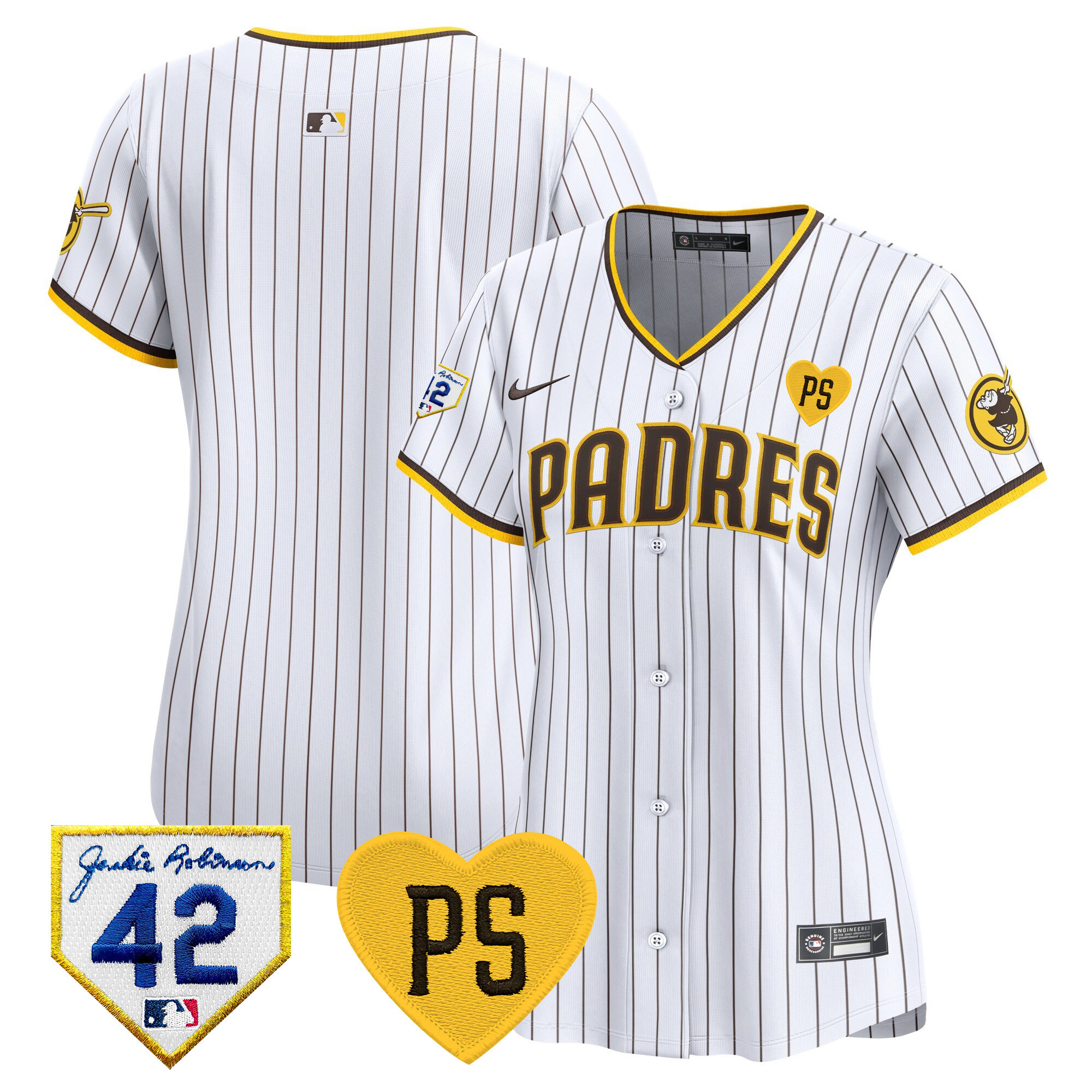 Team Women's San Diego Padres "For Peter" & Robinson Patch Vapor Premier Limited White Jersey
