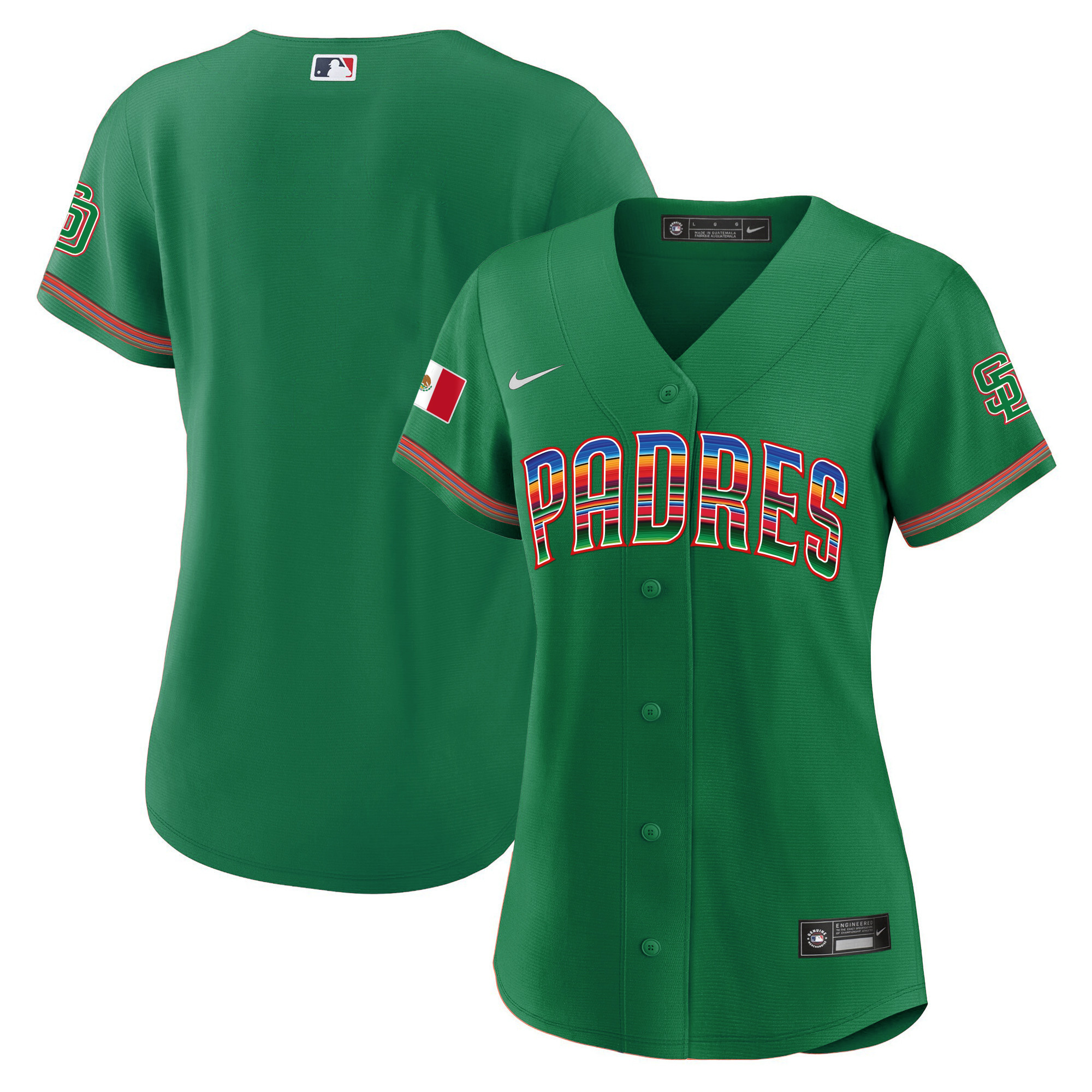 Team Women's San Diego Padres Mexico Cool Base Limited Green Jersey