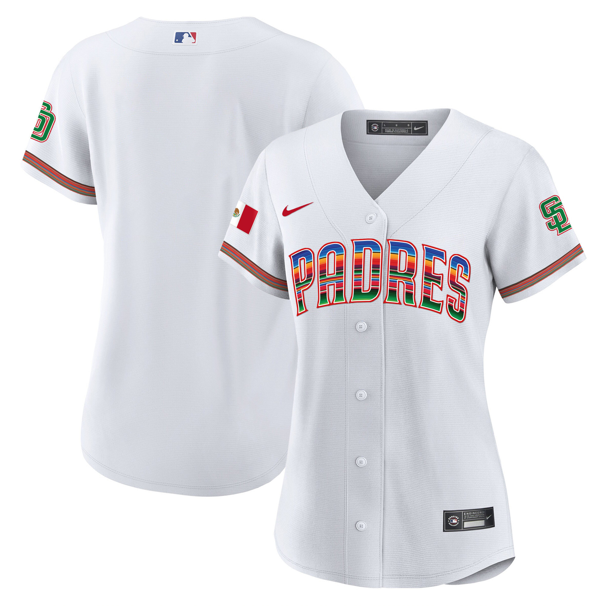 Team Women's San Diego Padres Mexico Cool Base Limited White Jersey