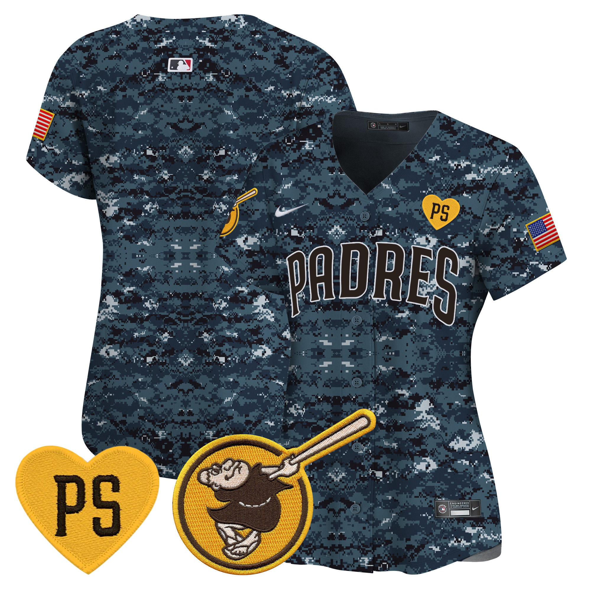 Team Women's San Diego Padres USMC Alternate Vapor Premier Limited Navy Jersey
