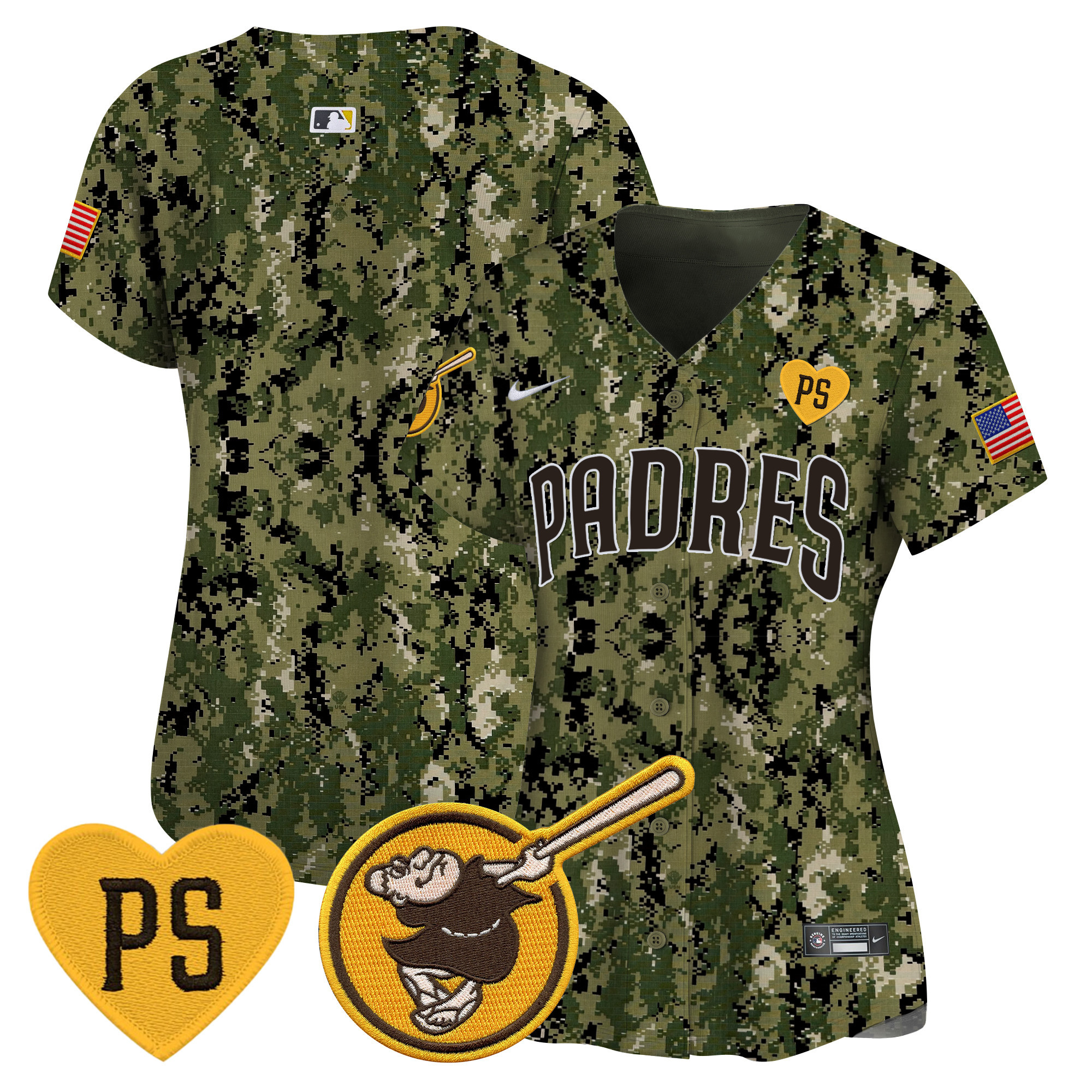 Team Women's San Diego Padres USMC Alternate Vapor Premier Limited Woodland Jersey