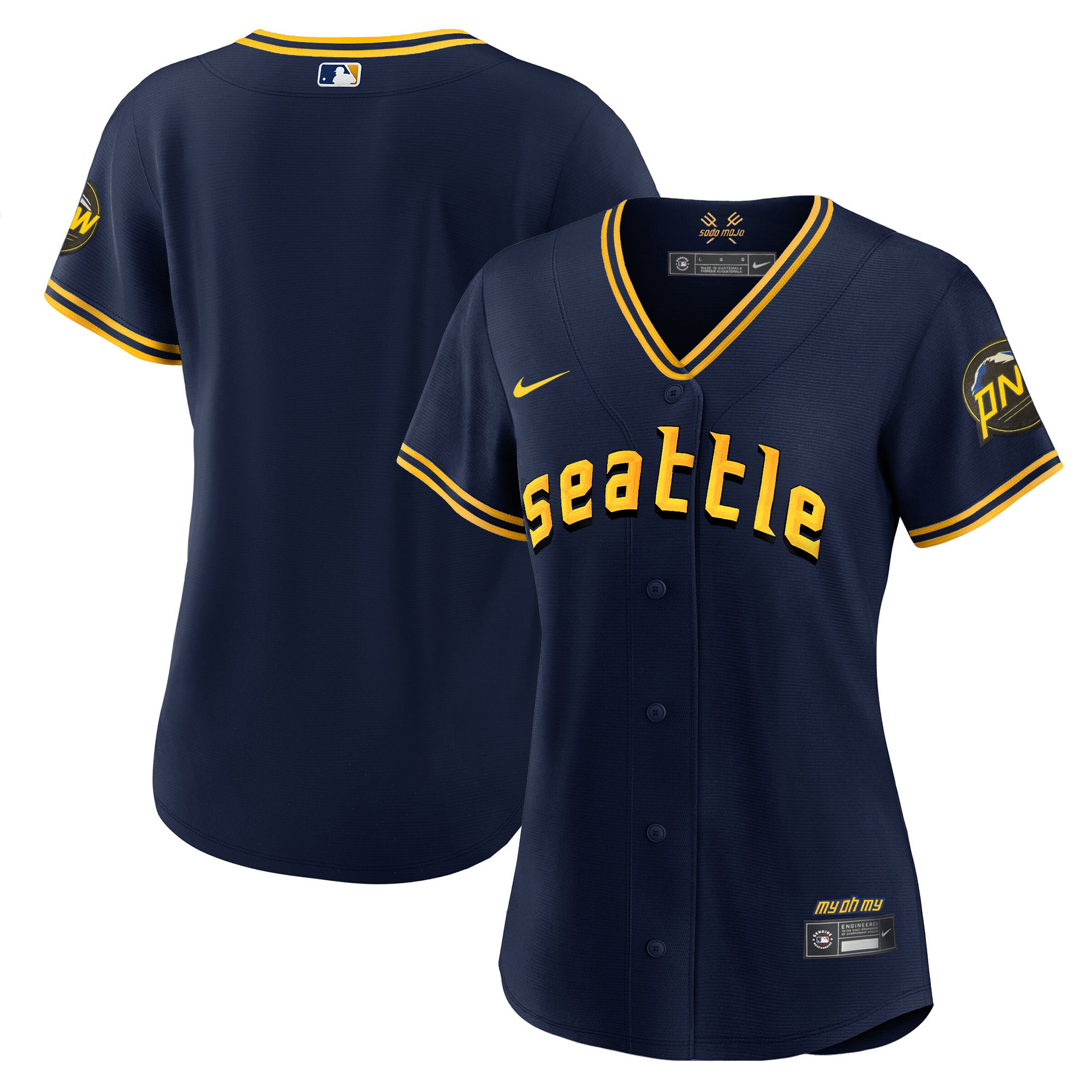 Team Women's Seattle Mariners City Connect Fan Made Navy Jersey