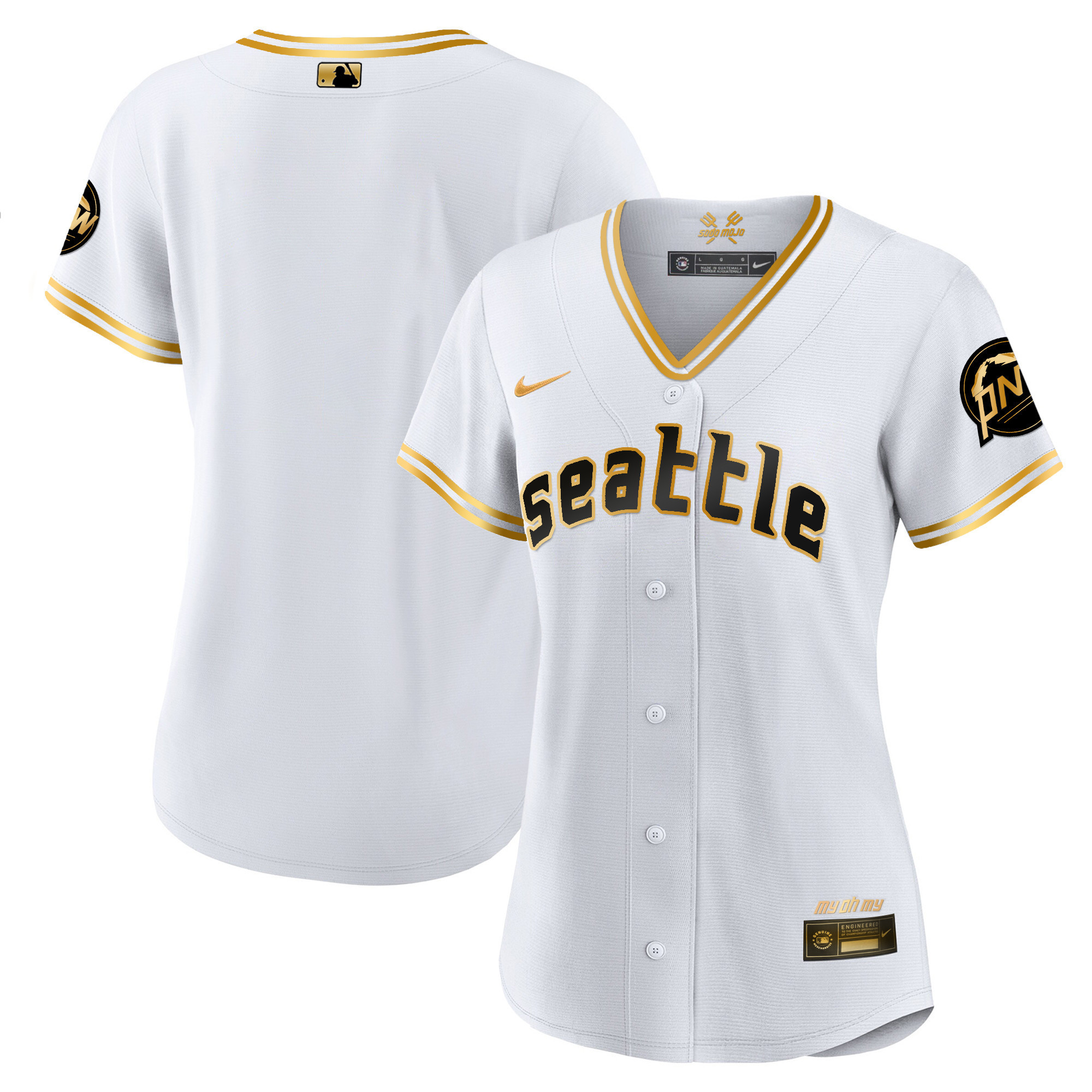Team Women's Seattle Mariners City Connect Gold White Gold Jersey