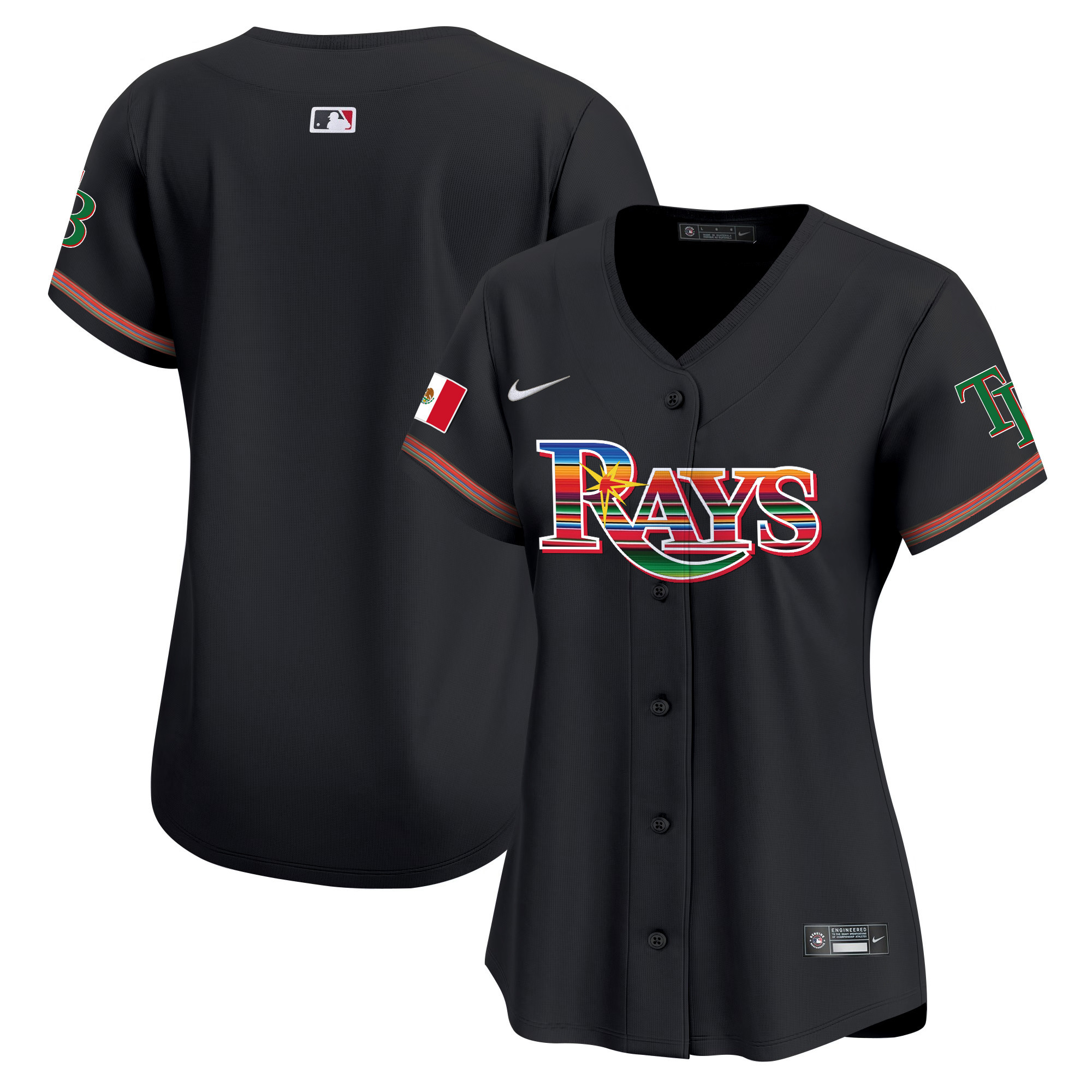 Team Women's Tampa Bay Rays Mexico Vapor Premier Limited Black Jersey