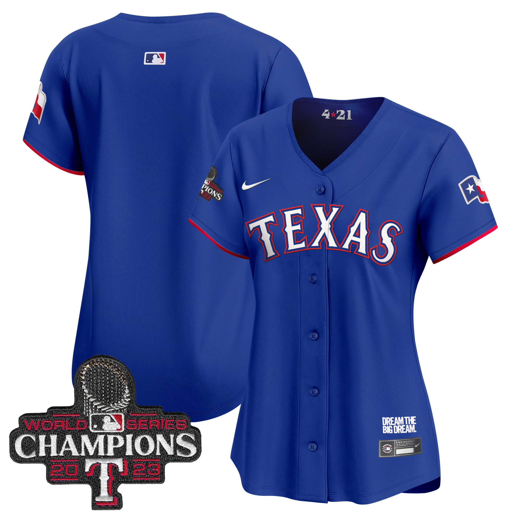 Team Women's Texas Rangers World Series Champions City Connect Vapor Premier Limited Royal Jersey