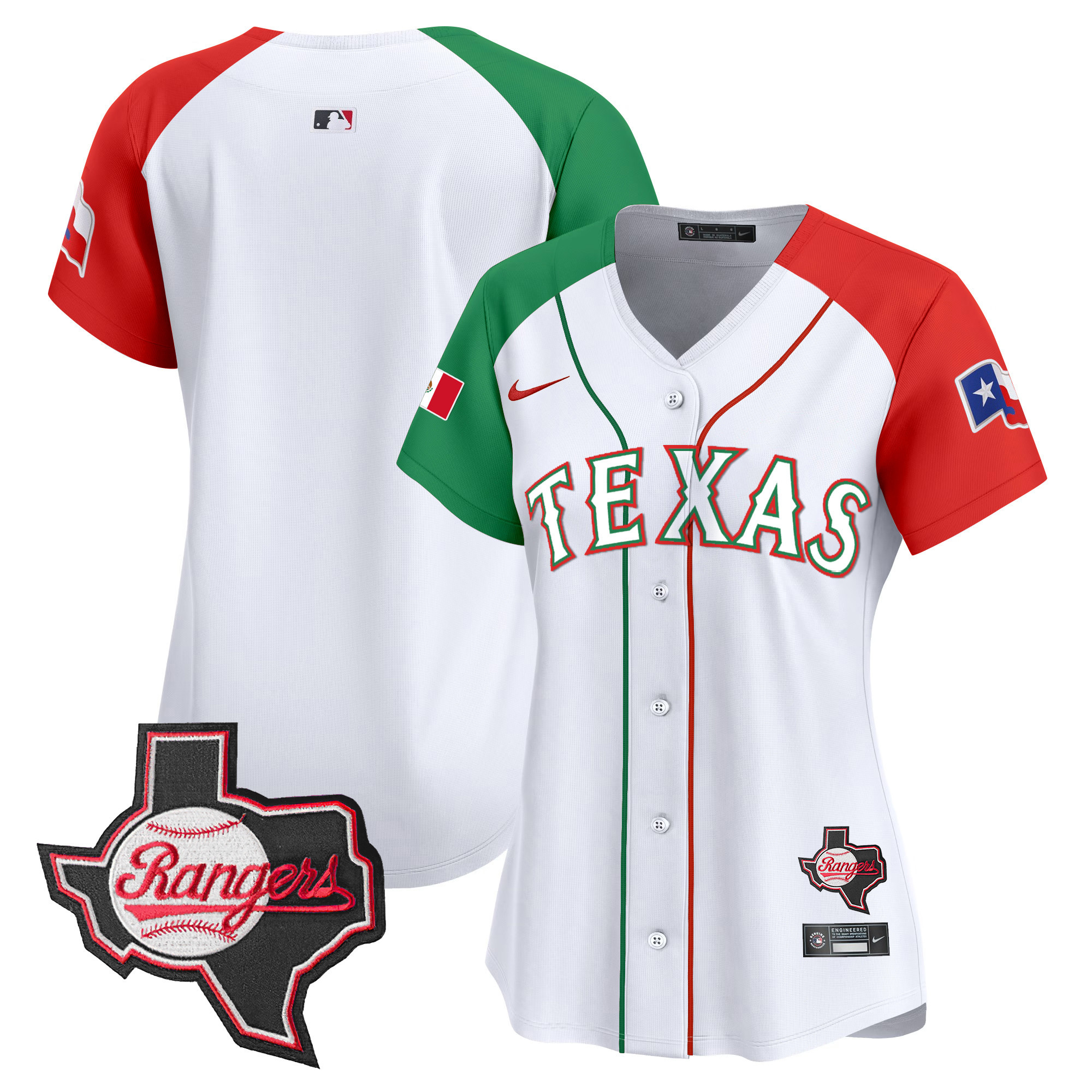 Team Women's Texas Rangers Mexico Texas Patch Vapor Premier Limited Alternate Jersey