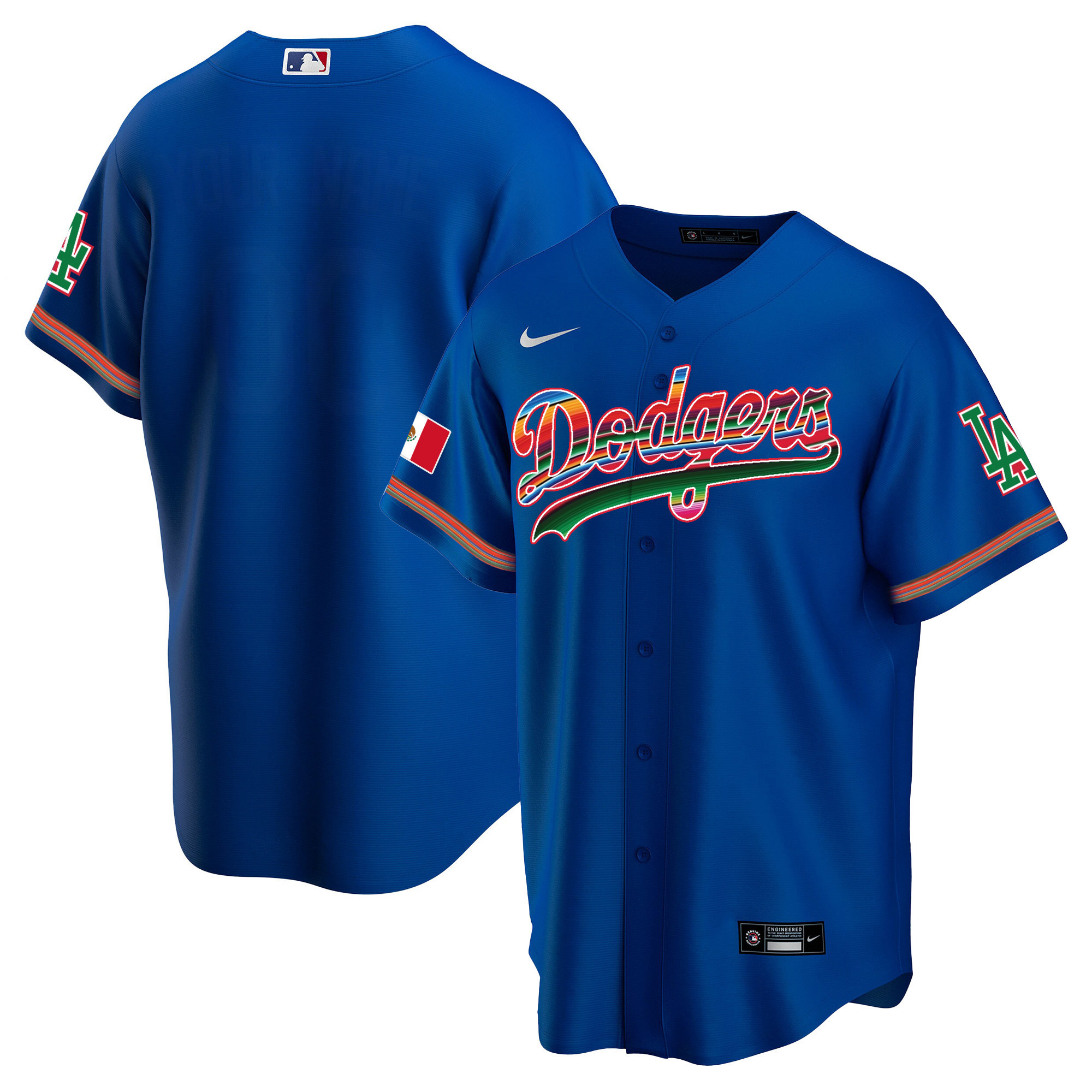 Team Youth's Los Angeles Dodgers Mexico Cool Base Limited Royal Jersey