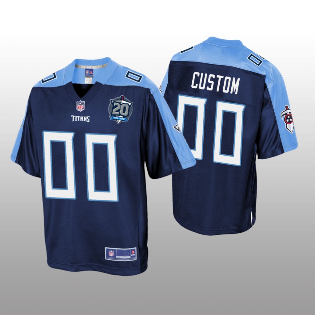 Tennessee Titans #00 Navy Custom Pro Line Jersey - Youth