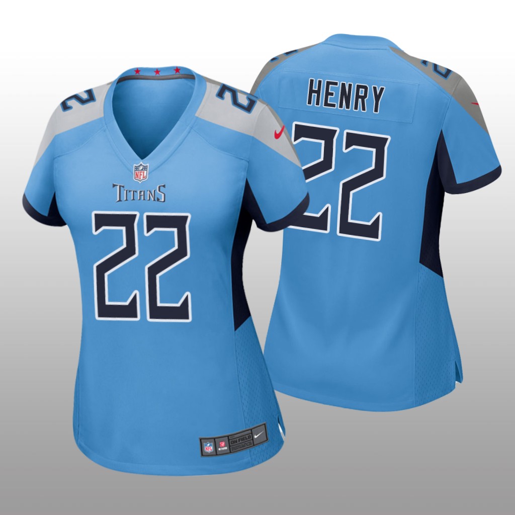 Tennessee Titans #22 Light Blue Derrick Henry Game Jersey - Women