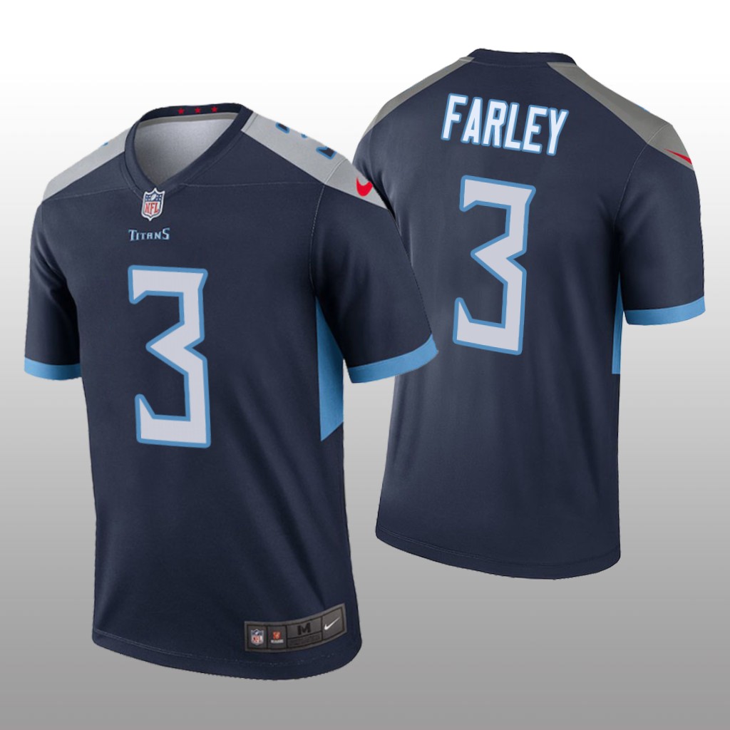 Tennessee Titans Caleb Farley Navy Jersey Legend - Men's