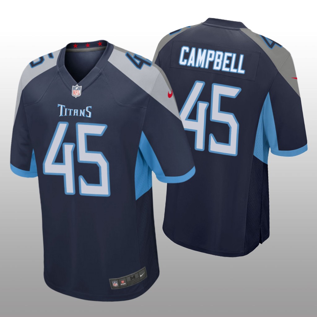 Tennessee Titans Chance Campbell Navy Jersey Game - Men's