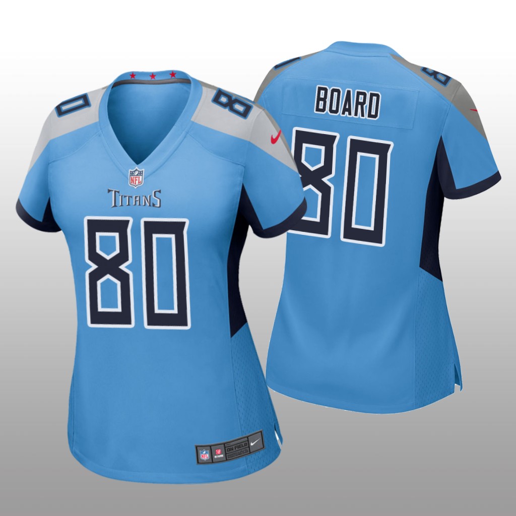 Tennessee Titans C.J. Board Light Blue Jersey Game - Women's