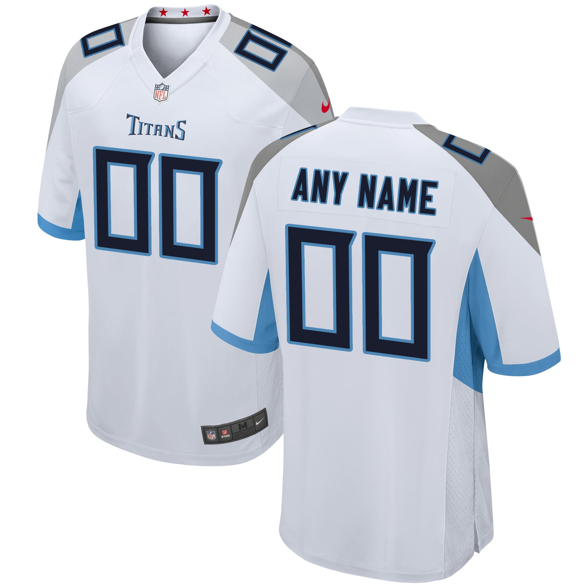 Tennessee Titans Custom Game Jersey - White Custom Jerseys 