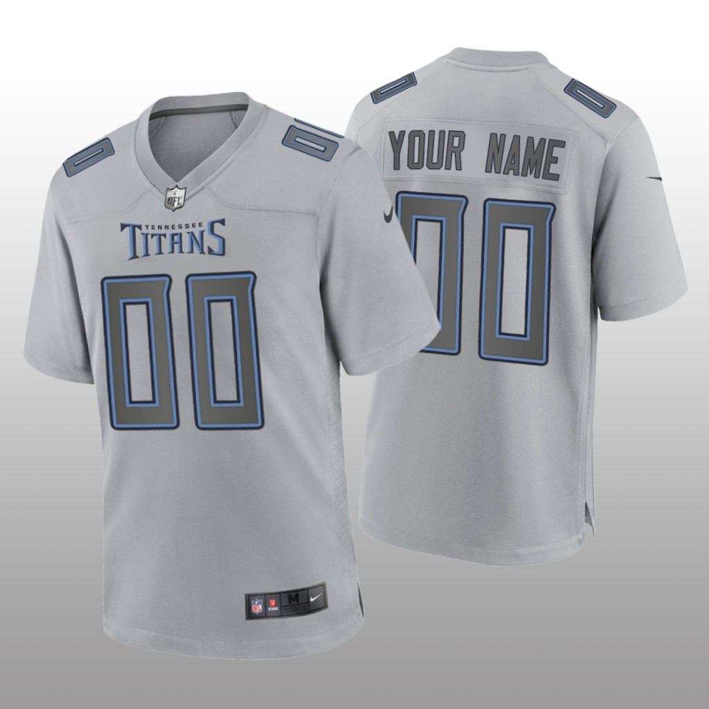 Tennessee Titans Custom Gray Jersey Atmosphere Fashion Game - Men's