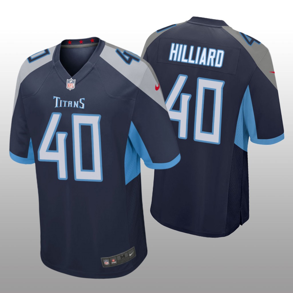 Tennessee Titans Dontrell Hilliard Navy Jersey Game - Men's