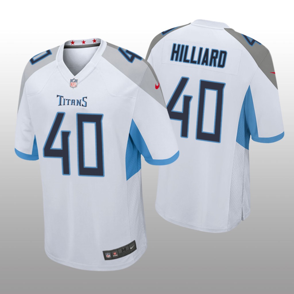 Tennessee Titans Dontrell Hilliard White Jersey Game - Men's