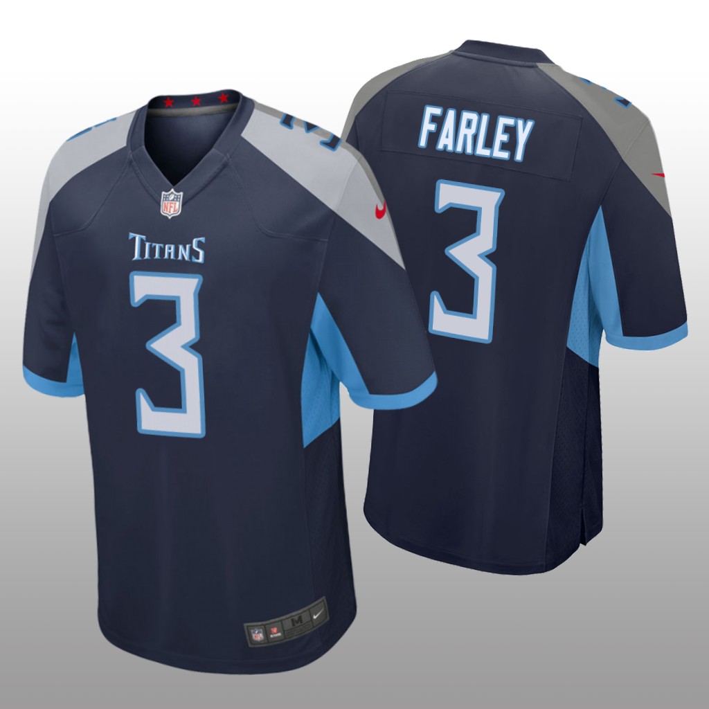 Tennessee Titans Navy  Draft Caleb Farley Game Jersey