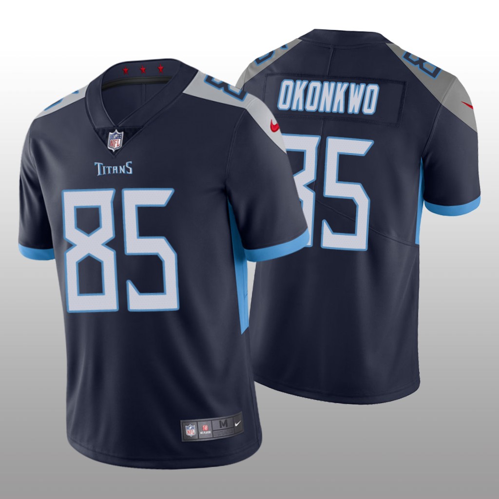Tennessee Titans Navy Vapor Limited Chigoziem Okonkwo Jersey
