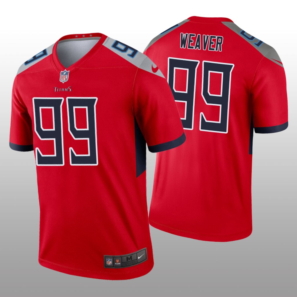 Tennessee Titans Rashad Weaver Red Jersey Inverted Legend - Men's