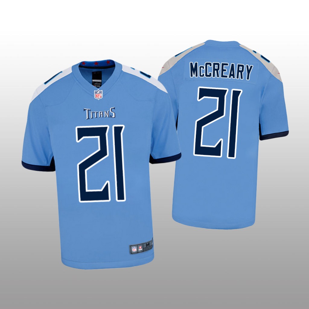 Tennessee Titans Roger McCreary Light Blue Jersey Game - Youth