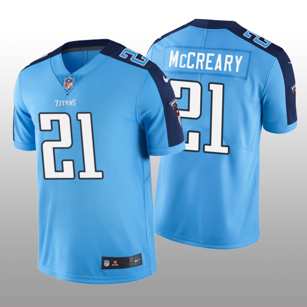 Tennessee Titans Roger McCreary Light Blue Jersey Vapor Limited - Men's